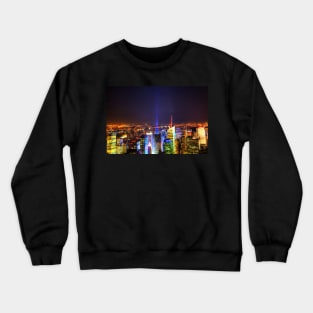 Midtown Manhattan At Night Crewneck Sweatshirt